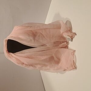 Vintage Sheer Pink Doro New York Scarf 32 x 31 Inches